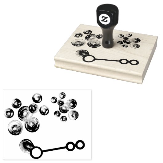 Bubble Bubble Wand Rubberstempel (Gestempeld)
