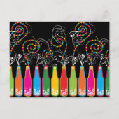 Bubble Celebrations! De datum opslaan Aangepast Br Aankondigingskaart (Achterkant)