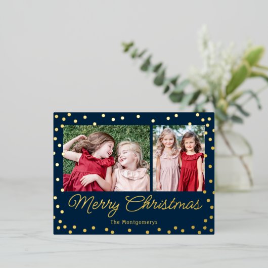 Bubble Cheer Folie Holiday Briefkaart kerstkaart (Staand Voorkant)