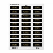 Bubble Chic Afstuderen Return Address Label (Full Sheet)
