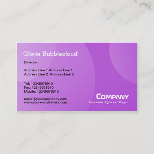 Bubble Cloud - Shades of Paars Visitekaartje