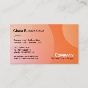 Bubble Cloud - Shades van Bleek Sinaasappel Visitekaartje