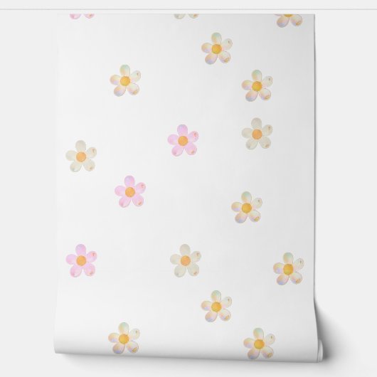 Bubble Daisies Wallpaper Behang (Afrollen)