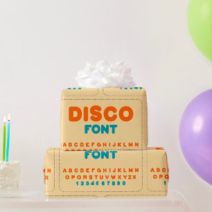 Bubble Disco Alfabet Lettertype Vet  letters Cadeaupapier