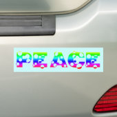 Bubble Dot Rainbow PEACE Bumpersticker (Op auto)