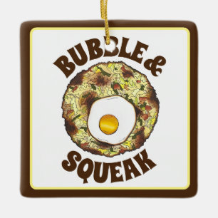 Bubble en Squeak Brunch UK British Food Cuisine Keramisch Ornament