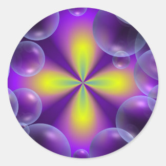 Bubble fantasie ronde sticker