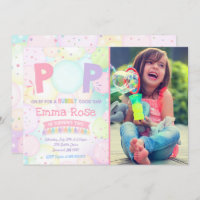 Bubble Fête Anniversaire Invitation Bubbly Anniver