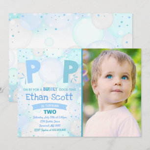 Bubble Fête Anniversaire Invitation Bubbly Anniver