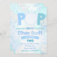 Bubble Fête Anniversaire Invitation Bubbly Anniver