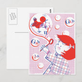 Bubble, Fille ! Carte postale (Devant / Derrière)