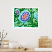 Bubble Flower Art Poster (Keuken)