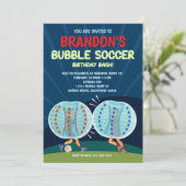 Bubble Football Anniversaire Fête Invitation (Debout devant)