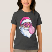 Bubble Gum 6 7 Santa Christmas Tri-Blend Shirt (Voorkant)