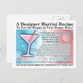 Bubble Gum Candy Martini Opus Deux Recette Carte (Devant / Derrière)