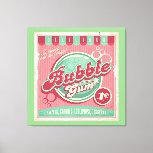 Bubble Gum Canvas Print (Voorkant)