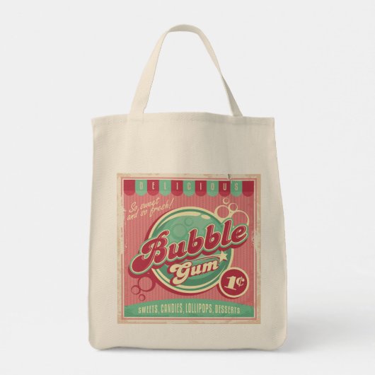 Bubble Gum Canvas tas (Achterkant)