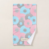 Bubble gum Circle Origami Pastel Patroon Bad Handdoek (Handdoek)