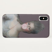 Bubble gum Diva blazen een roze bubble gum Case-Mate iPhone Case (Achterkant (horizontaal))