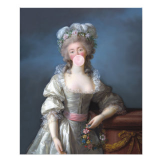 Bubble gum diva du Barry Foto Afdruk