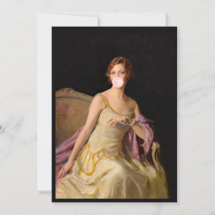 Bubble Gum Diva in Yellow Dress Kaart