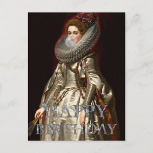 Bubble gum Diva Marchesa Gefeliciteerd Briefkaart