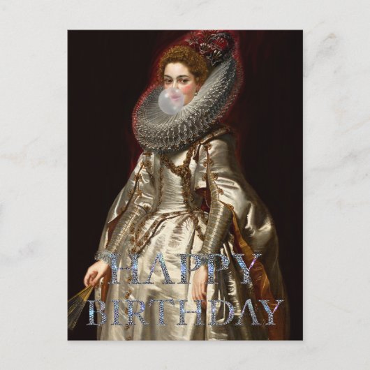 Bubble gum Diva Marchesa Gefeliciteerd Briefkaart (Voorkant)