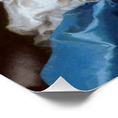 Bubble gum Diva met blauwe vlinder Perfect Poster (Hoek)