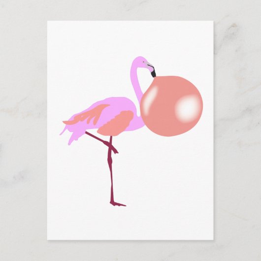 Bubble Gum Flamingo Bgloing Bubble Briefkaart (Voorkant)