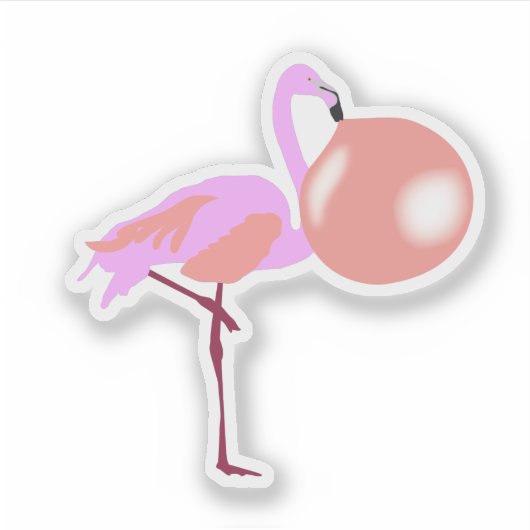 Bubble Gum Flamingo Bgloing Bubble Sticker (Voorkant)