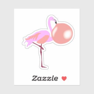 Bubble Gum Flamingo Bgloing Bubble Sticker