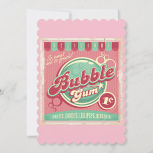 Bubble Gum Flat Wenskaart Kaart