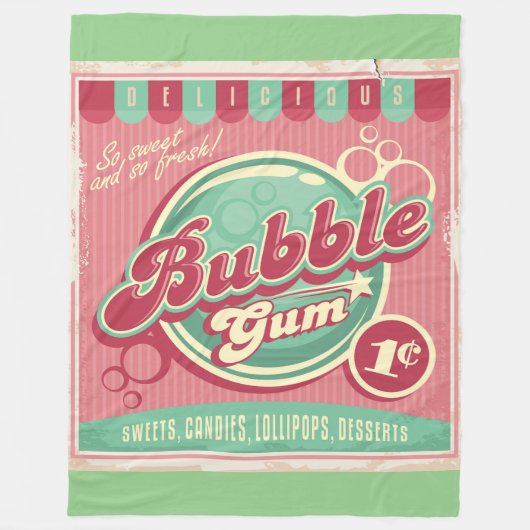 Bubble Gum Fleece Blanket Deken (Voorkant)