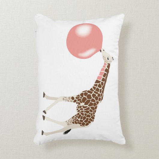Bubble Gum Giraffe Baling Bubble Accent Kussen (Voorkant(Verticaal))