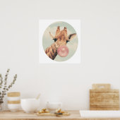 Bubble gum giraffe poster (Keuken)
