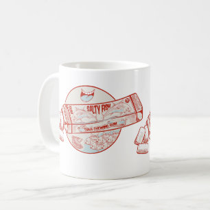 Bubble gum grappige tonijn vis smaak koffiemok