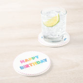 Bubble Gum Happy Birthday Zandsteen Onderzetter (Zijkant)
