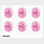 Bubble Gum Ice Cream Pin Up Ronde Sticker (Vel)