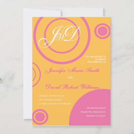 Bubble Gum Invitation Kaart (Voorkant)