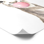 Bubble Gum Lama Alpaca Peuteropvang Poster (Hoek)