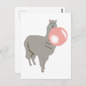 Bubble Gum Llama Bgloebel Briefkaart (Voorkant / Achterkant)