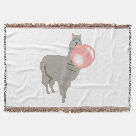 Bubble Gum Llama Bgloebel Deken (Voorkant)
