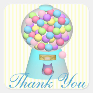 Bubble Gum Machine Dank u Vierkante Sticker