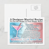 Bubble Gum Martini Opus One Recept Kaart Briefkaar (Voorkant / Achterkant)