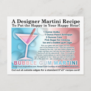 Bubble Gum Martini Opus One Recept Kaart Briefkaar
