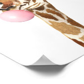 Bubble Gum Mooie Giraffe Kinderkamer Poster (Hoek)