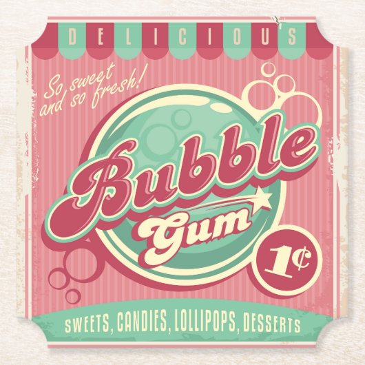 Bubble gum Onderzetters (Voorkant)