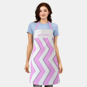 Bubble Gum Pink Chevron Stripe Patroon Schort (Gedragen)