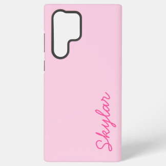 Bubble Gum Pink Hot Roze Aangepaste Cursieve Naam Samsung Galaxy Hoesje