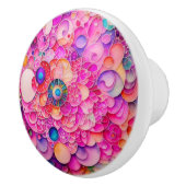 Bubble Gum Pink Medley Keramische Knop (Rechts)